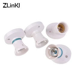 E27 Screw Ceiling Lamp Head Conversion Flat Oblique LED Lamp Holder 6A Desktop Small Led Lighting Base Socket White