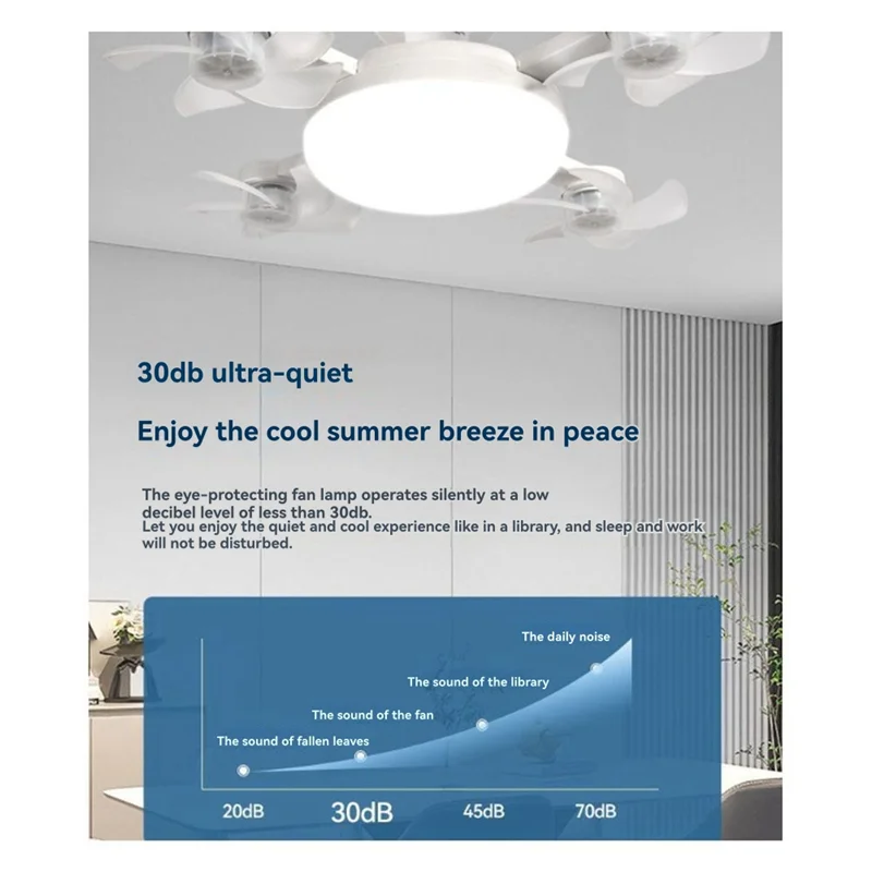 

M12K-E27 Светодиодный потолочный вентилятор 60 Вт с функцией диммера с дистанционным управлением Вентилятор в форме дрона для гостиной