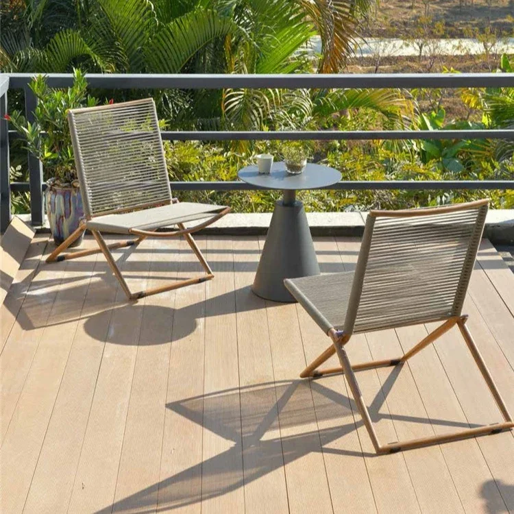 Wholesale 2 paito chair and table set 3 piece out door balcone coffee table set with seat