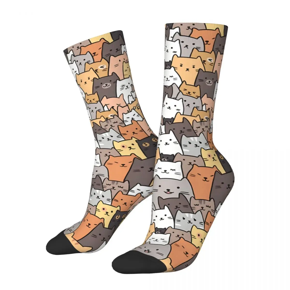 Curious And Funy Cat Funny Cat Socks Male Mens Women Summer Stockings Hip Hop