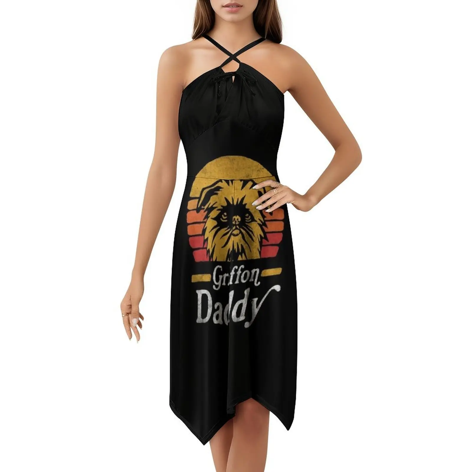 فستان ريترو عتيق من بروكسلز جريفون دادي بوهو أنيق أنيق لحفلات الزفاف على الشاطئ وحفلات الزفاف بروكسل غريفون الصلبة #5