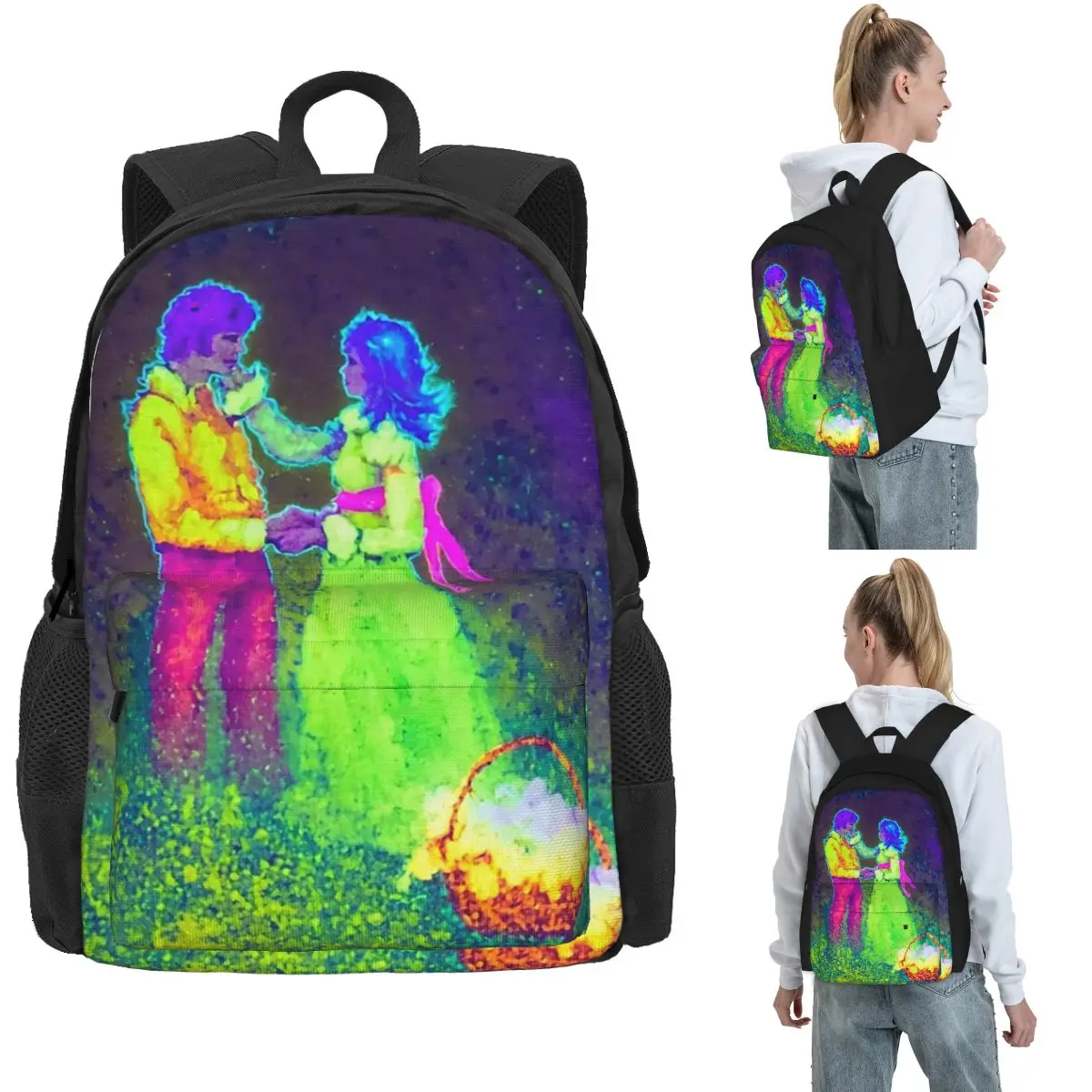 

BLACK LIGHT LOVE A Backpack Hot Sale Daypack Large Capacity Kids BookBag School Bag Shoulder Bags for Men Women