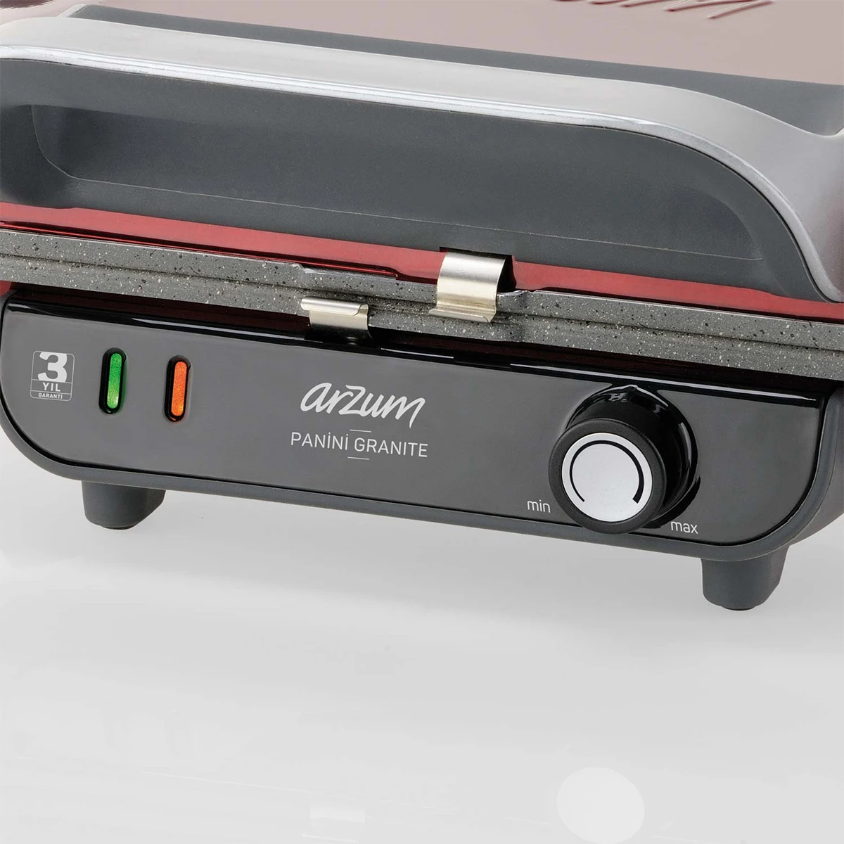 Arzum Panini Granite Grill And Sandwich Maker Electrical Sandwich Maker Breakfast Machine Household Baking Toaster With Floating Hinge System Granite Effect Removable Plates Vertical Storage Thermostat Light