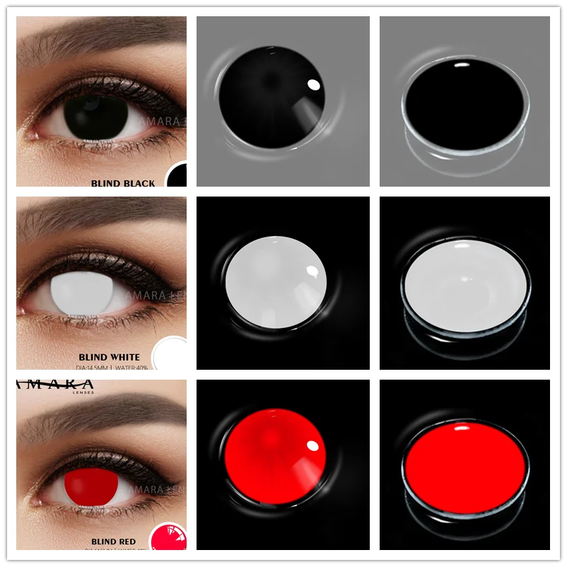 AMARA Cosplay lentilles de Contact de couleur pour les yeux série Pure maquillage Halloween beauté lentilles de Contact yeux cosmétiques lentilles de couleur yeux