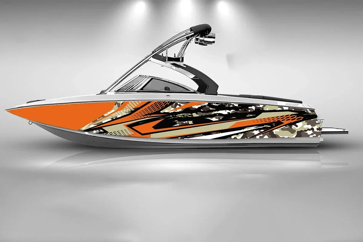 

Vector Images stripes Boats sticker fashion custom fish boat sticker vinyl waterproof boat wrap Graphic boat wrap decal