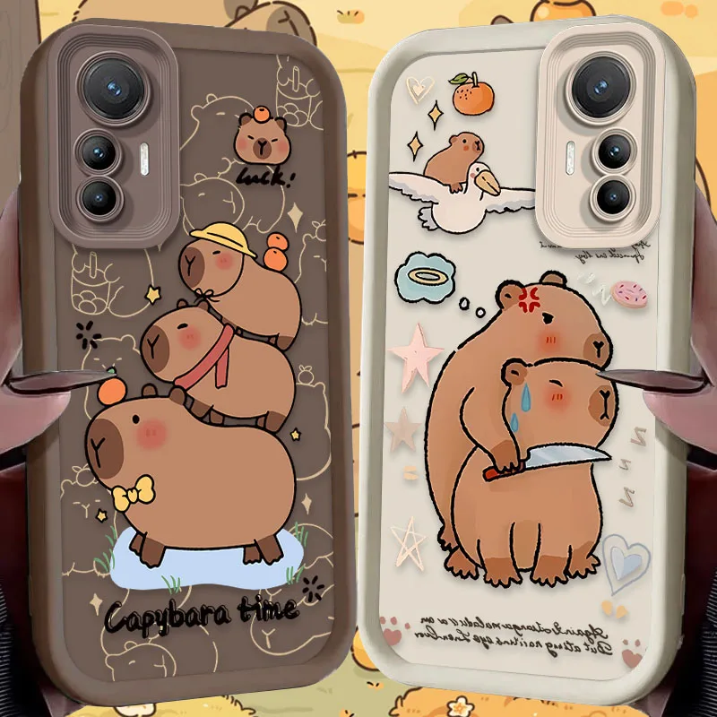 

Мягкий силиконовый чехол Cute Capybara для Xiaomi 14T 13T 12T 11T 13 12 11 Lite 5G NE POCO X6 X5 F6 F5 F3 X4 GT X3 NFC M5S C65 M6 Pro