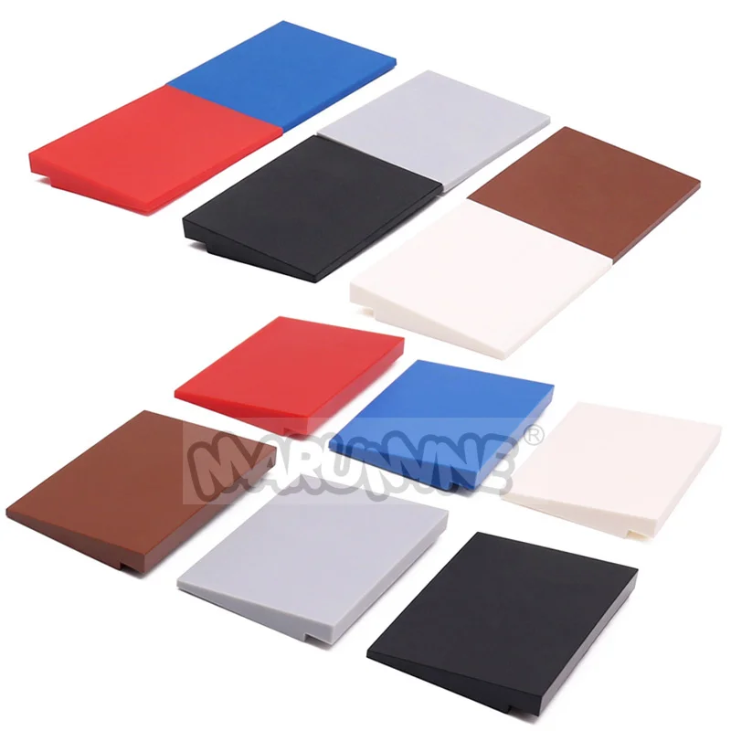 10PCS MOC 도시 벽돌 지붕 6x8 경사 패널 슬로프 빌딩 블록 스트리트 뷰 하우스 부품 액세서리 4515와 호환 가능