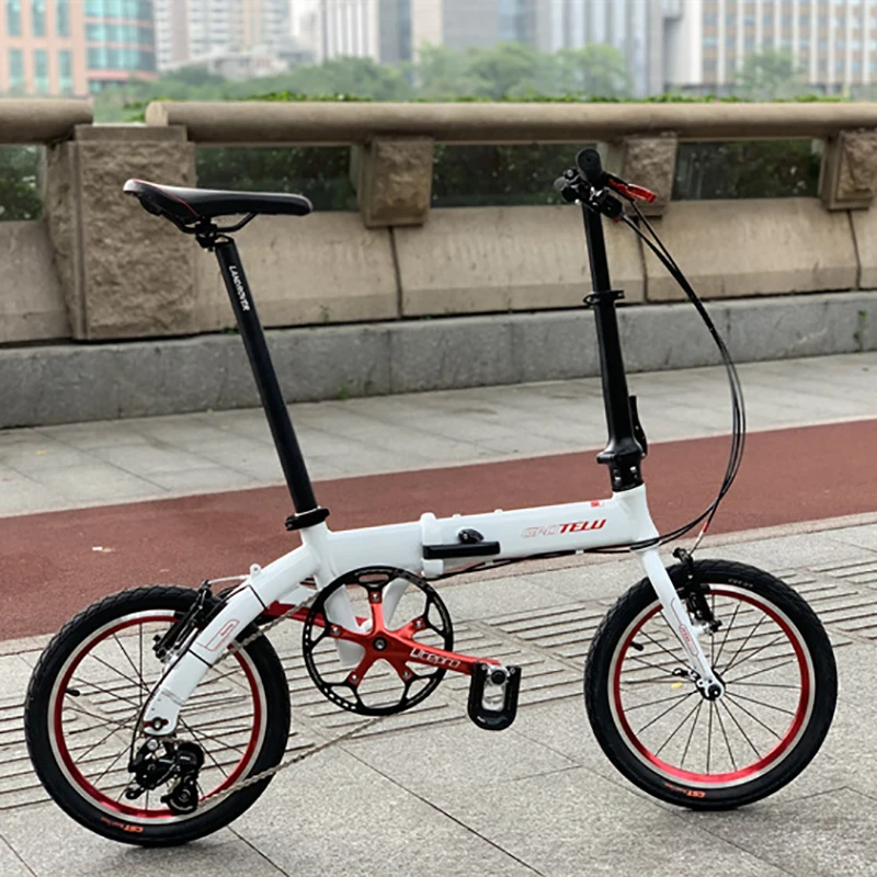 16 Inch Folding Bike 3-Speeds Commuting Bicycle Aluminum Alloy Frame Mini Velo BMX Foldable Pedals V-brake