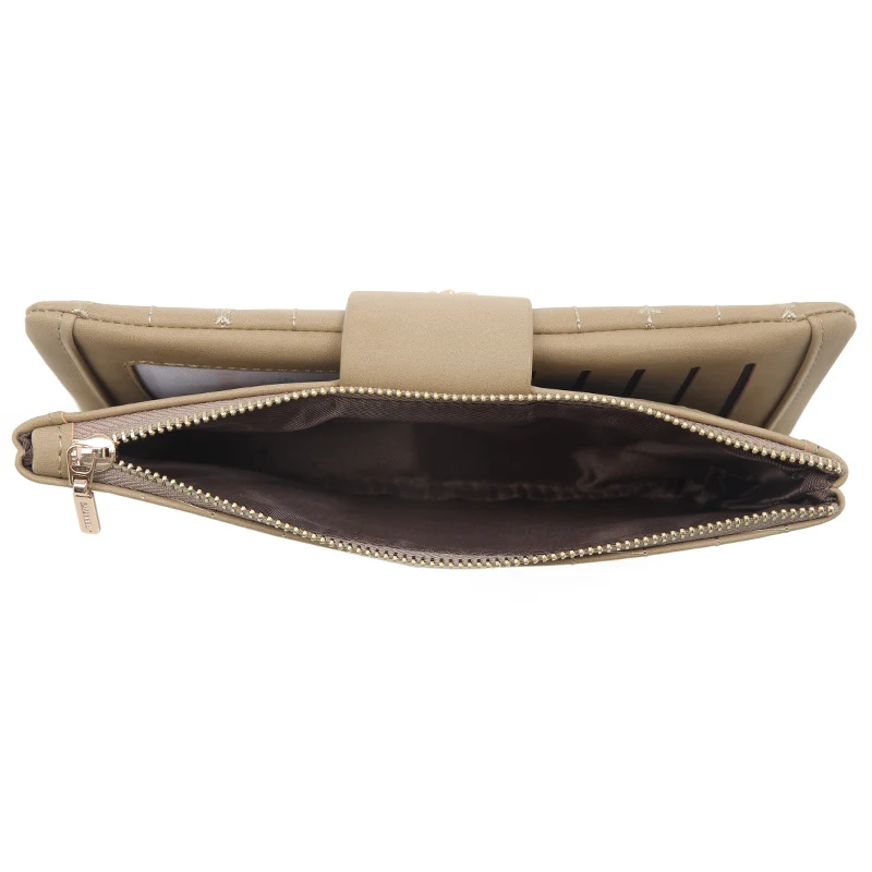 New Women's Wallets Print Long Wallet For Woman Simple Coin Purse Ladies Two Fold Wallet Female PU Leather Card Holder image 4