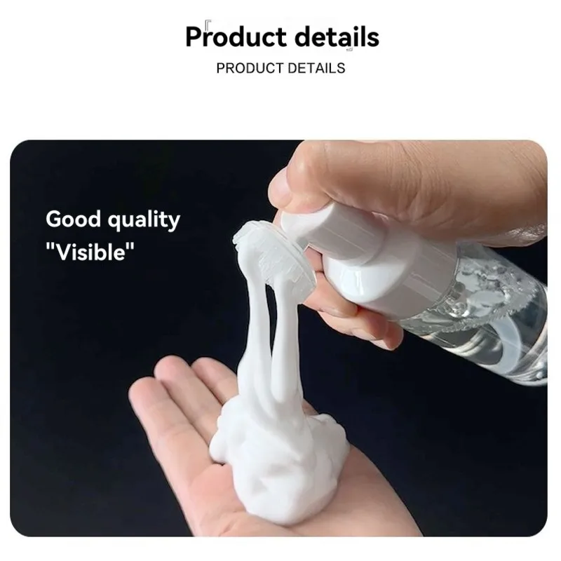 

AB46-Outdoor Travel For Skincare 200ML Foam Dispenser Bottle 10PCS With Silicone Brush Head Spray Bottle