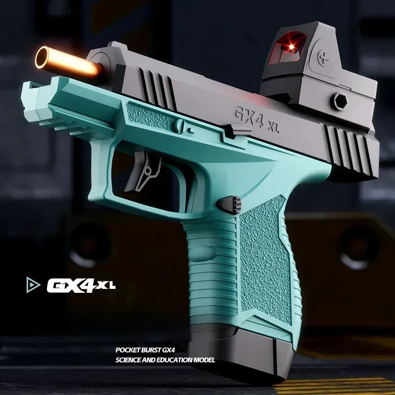 Mini Gx4 Taschen-Spielzeugpistole mit kontinuierlichem Hülsenauswurf, Lehrmodell, Soft-Dart-Launcher, Blowback-Airsoft-Handblaster – Detail 1