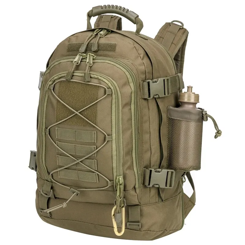 Mochila táctica de gran capacidad para hombre, morral Molle de 65L, impermeable, para escalada, viajes, Camping y senderismo