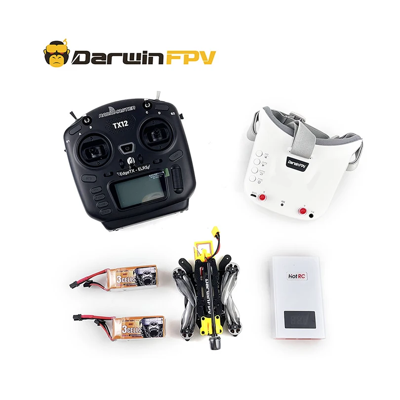 DarwinFPV RTF FPV Kit FoldApe4 Foldable FPV Drone 4 Inch F411 15A ELRS AIO 1504 3800KV Brushless Motor Folding Long Range