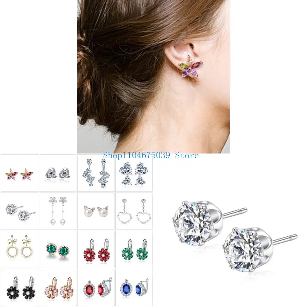 Pendientes Mariposa Brillantes Elegantes