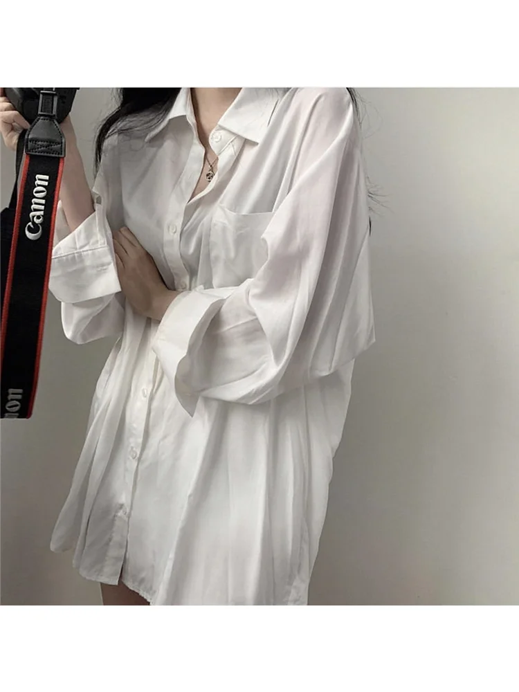 Camisa de manga larga suelta para mujer, moda