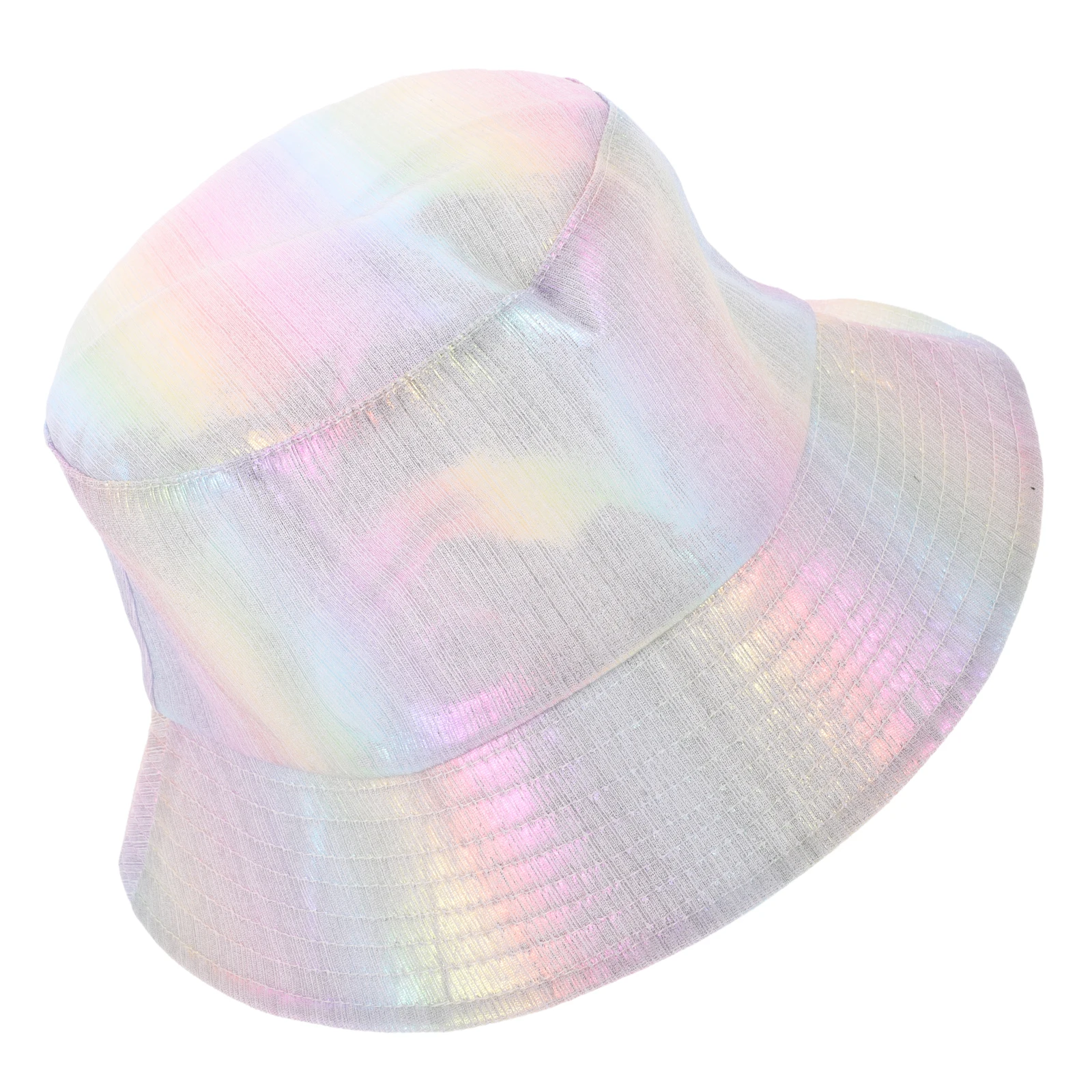 

Colorful Bucket Foldable Sun Hat Wide Brim Cotton Beach Caps Fashion Punk Accessories HipHop Style Gradient Color Sun