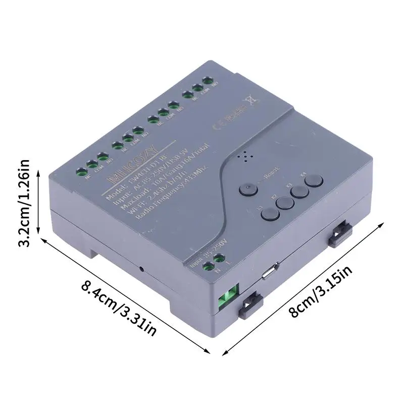 4CH Tuya Wifi Smart Switch AC 220V 85-250V Relay Home Intelligent Automation Remote Control Work With Alexa Google Home