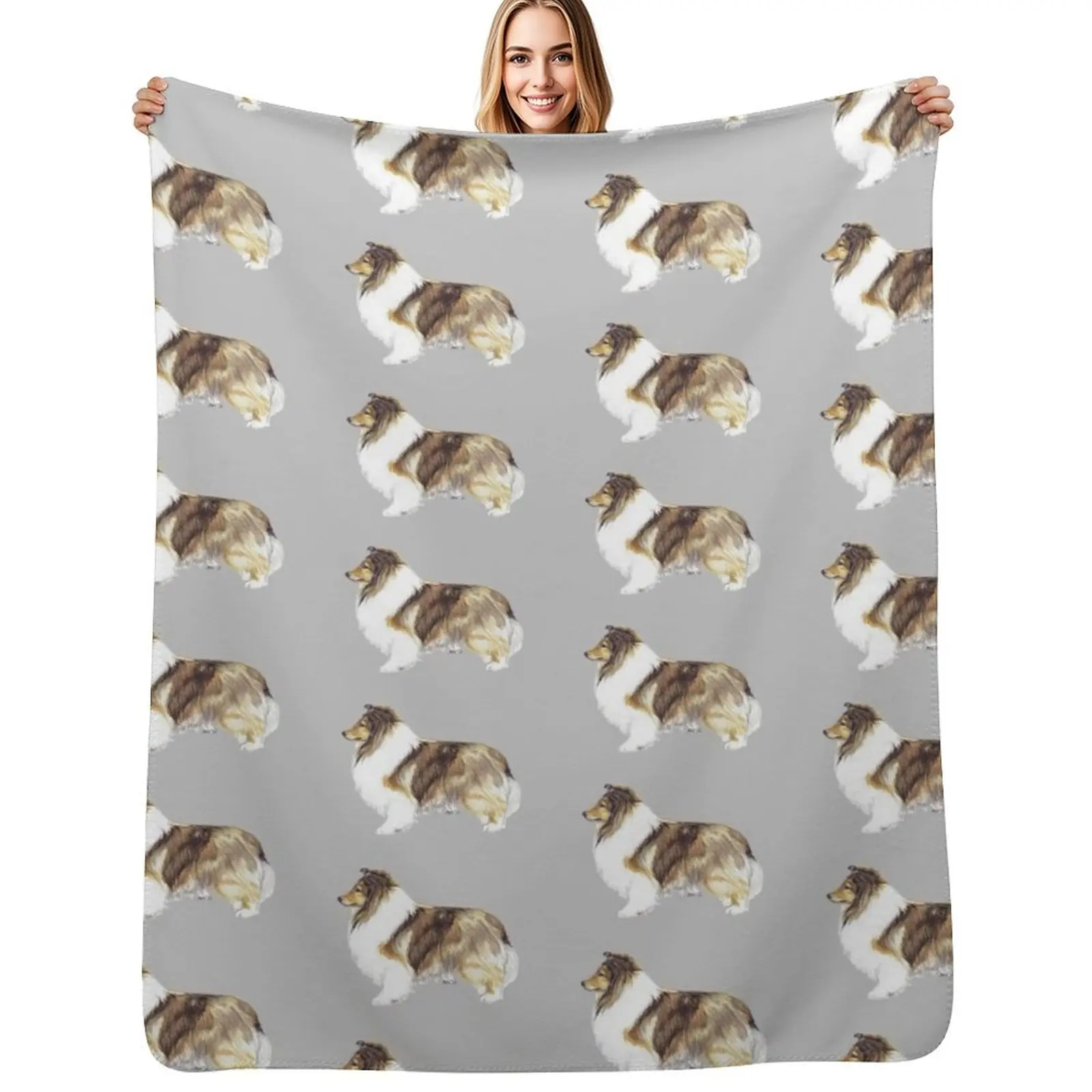 Shetland Sheepdog - Breed Show Stack Stand Throw Blanket Soft Warm Blanket Gift for Grandparents