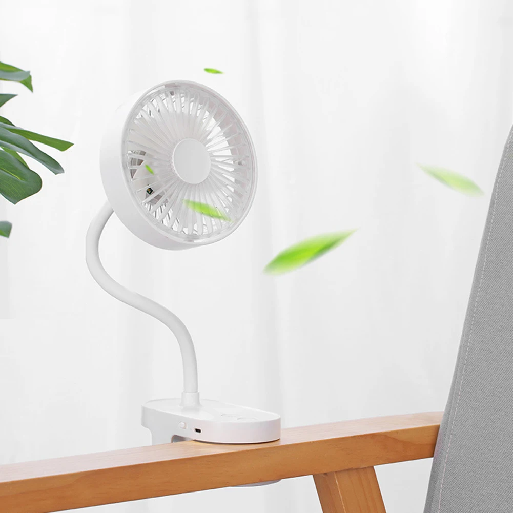 

Многоугольный вентилятор Мини-USB-вентилятор во время работы рядом с младенцами Регулируемый вентилятор воздушного потока Вентилятор с батарейным питанием Вентилятор для удобной переноски