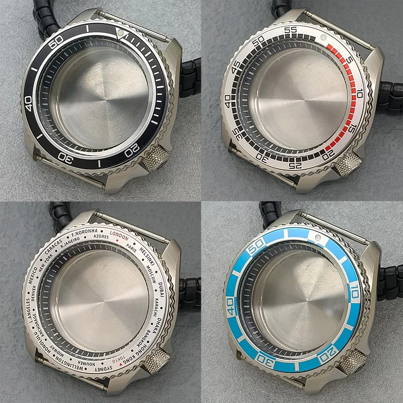 

Mod NH35 Cases 42mm SKX007 Watch Case Flat Sapphire Crystal Glass Fits NH35 NH36 4R 7S26 Movement for 28.5mm Dial Men Watch Case