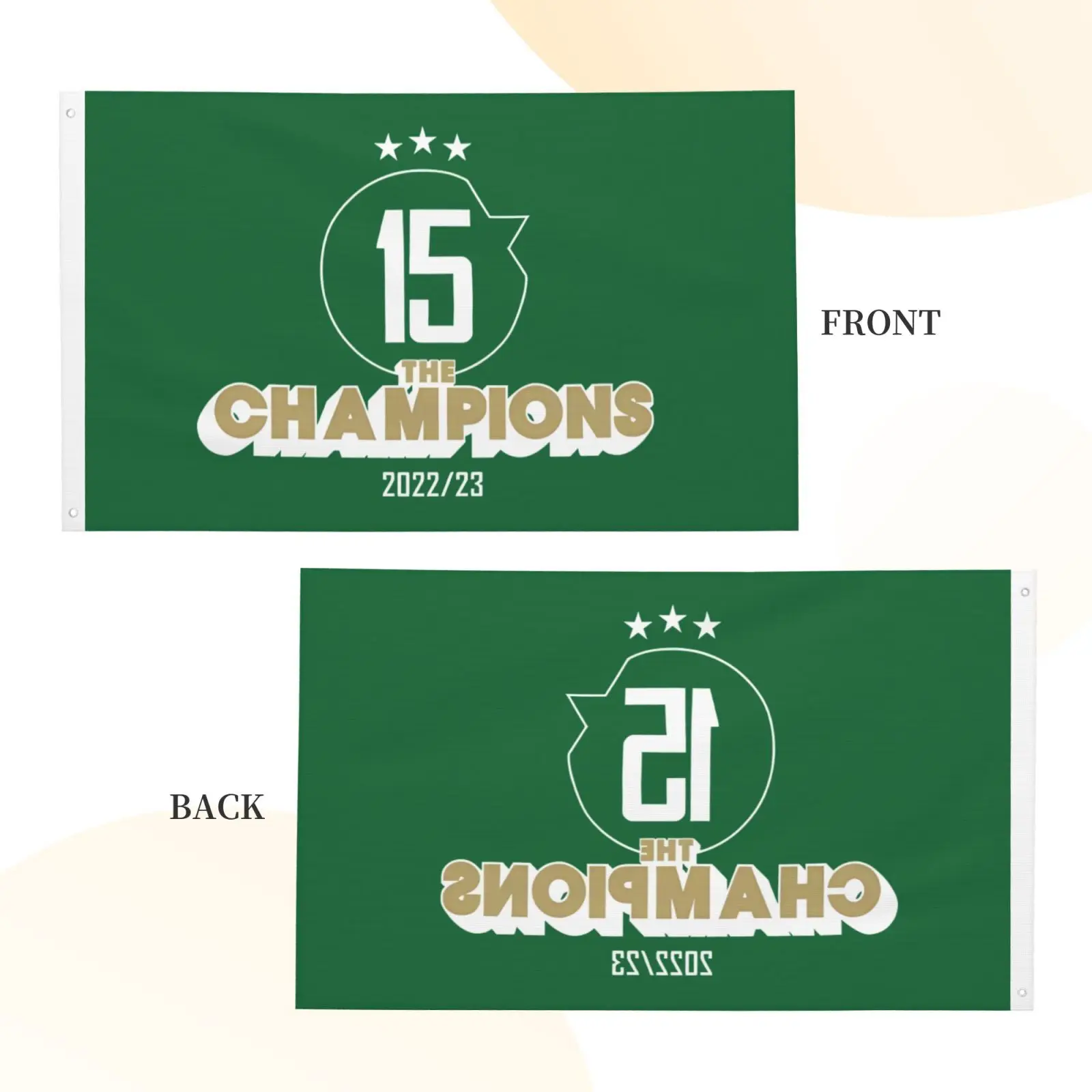 Israel MHFC Maccabi - Haifa Champions 15 Double-Sided Flag for Home Party Garden Indoor Outdoor Flags Decoration Banner