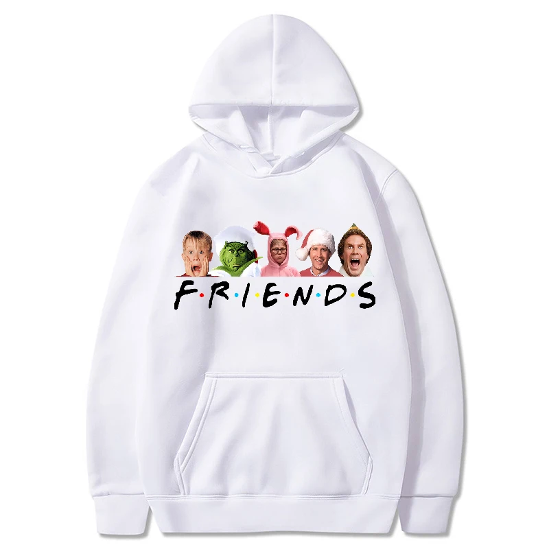 Friend Hoodies Men Fasion Letter Graphic Printed Christmas Sweatshirts Women Cool Casual Harajuku Xmas Hooded Pullover Sudaderas