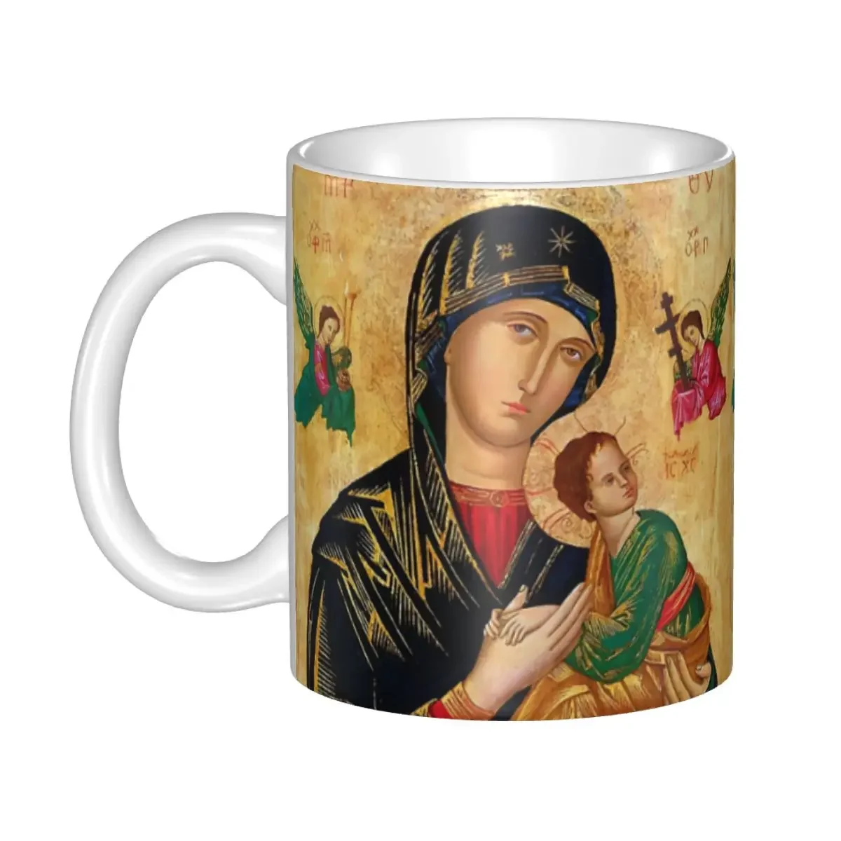 Our Lady Of Perpetual Help Mugs Customized Roman Catholic Virgin Mary Coffee Ceramic Mug Creative Gift