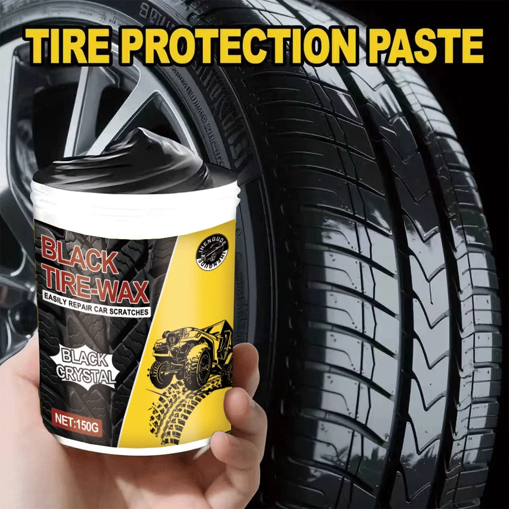 Premium Car Tire Shine Wax - Durable Protection and Plastic Component Brightener, Provides Long-Lasting Maintenance Coating