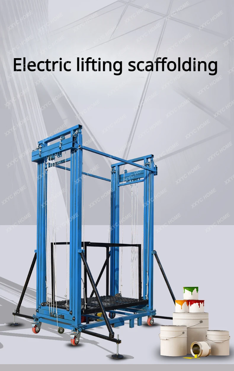 Electric scaffolding lift remote control hoist folding small automatic lifting platform for home decoration construction sites