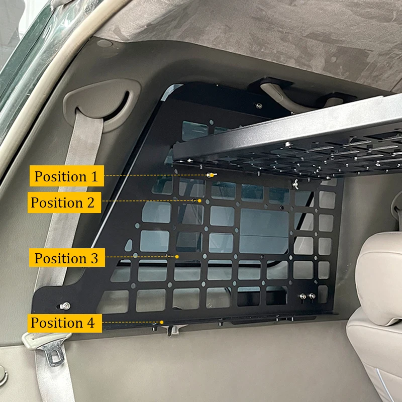 For Nissan Patrol Y61 Safari 1997-2016 5 Door Wagon Rear Boot Trunk Modular Cargo Rack Shelf Storage Hanging Board Molle Panel