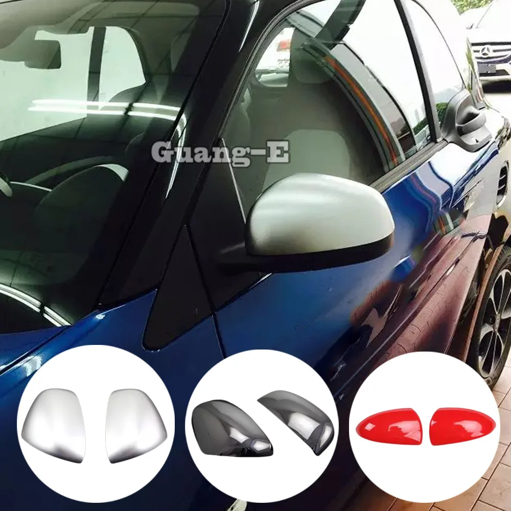

Car ABS Stick Rear View Eyebrow Side Glass Mirror Cover Trim Frame Part 2PCs For Benz Smart Fortwo 2015 2016 2017 2018 2019