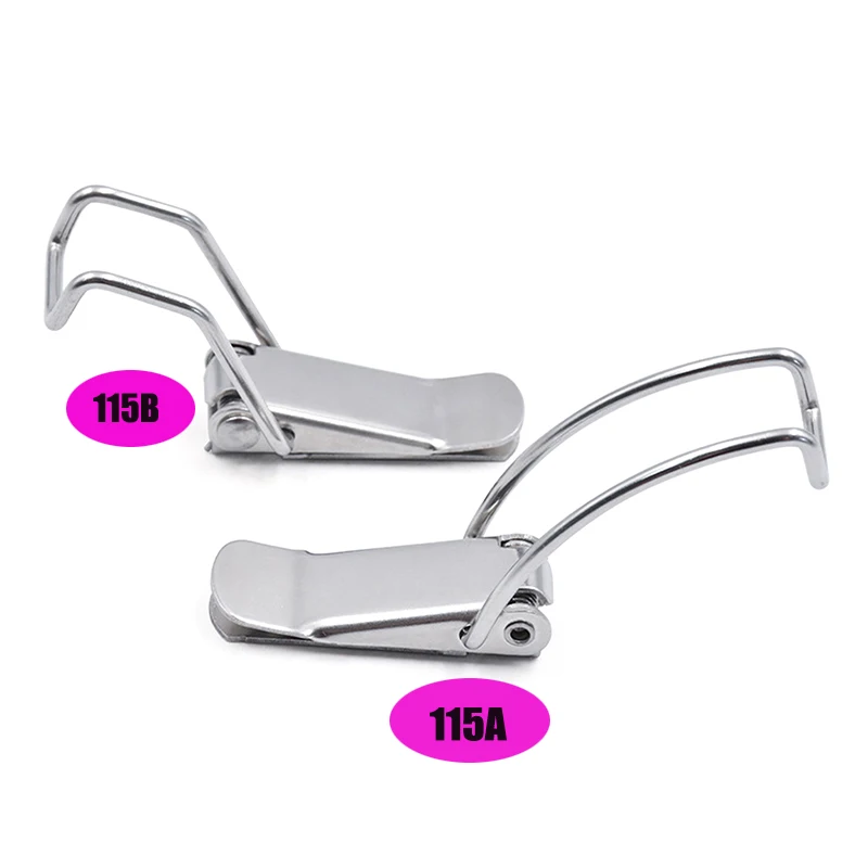 Serrure à loquet Lron en acier inoxydable 201, boîte métallique, verrouillage long, loquet interdit, charnières structurées, accessoires de quincaillerie pour meubles