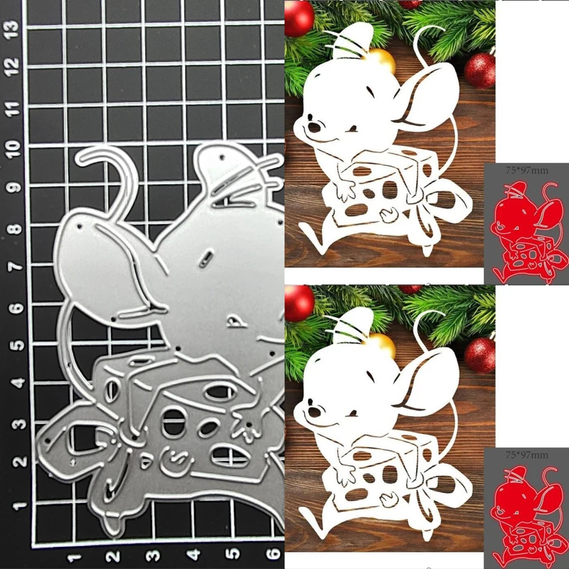 

metal cutting dies cut die mold Animal mouse decoration Scrapbook paper craft knife mould blade punch stencils dies