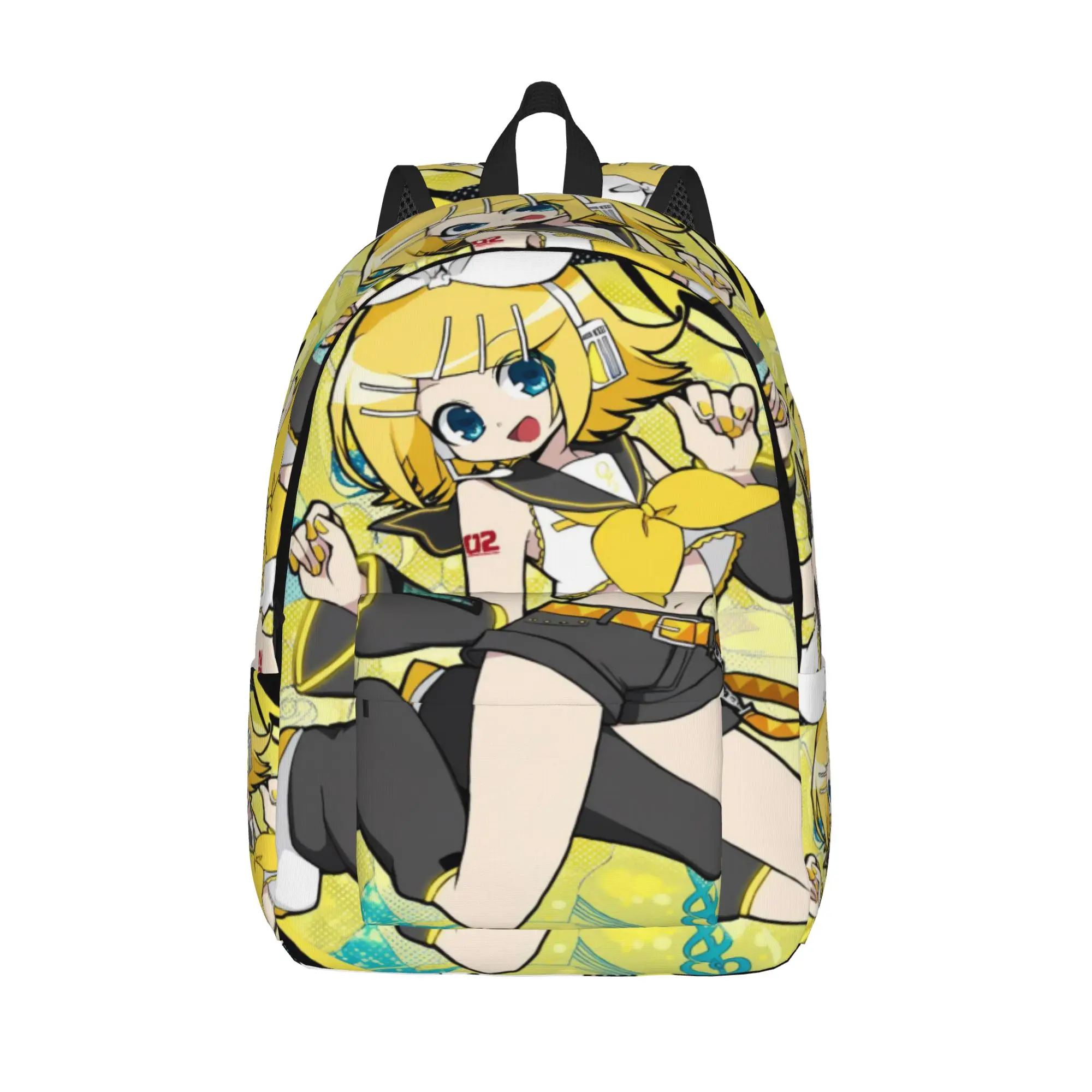 Kagamine Rin Len Casual Backpack Lightweight Student Hiking Travel  Daypack for Men Women Laptop Computer Canvas Bags