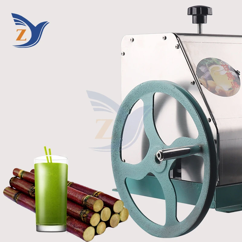 Sugarcane Juice Machine ZY-20 Sugar Cane Press Stainless Steel Commercial Squeezer Small Desktop Manual Cane Hand Fruit Directly