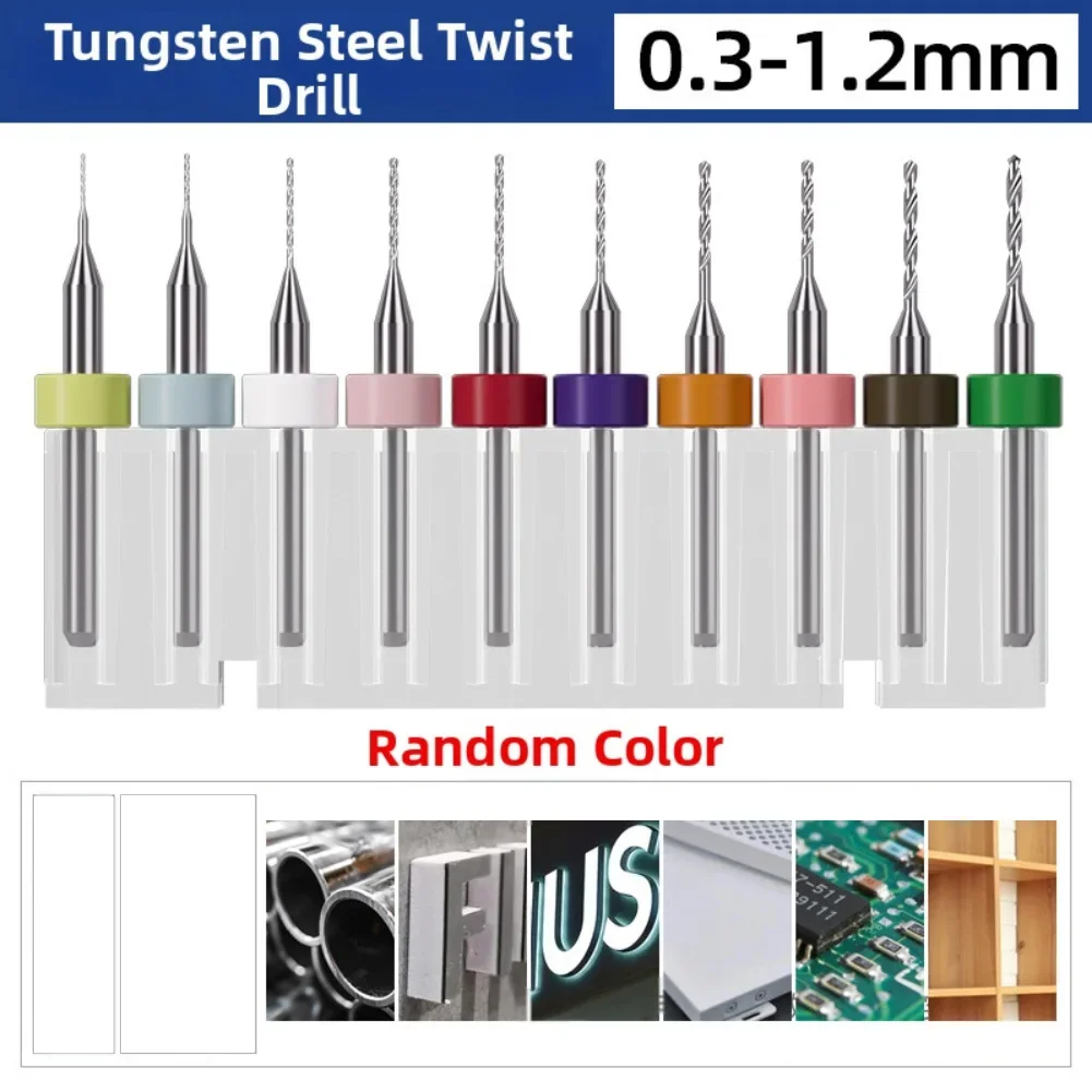 10 Steel Twist Drill Bits For PCB And Soft Metal Designed To Provide Accurate 0.2mm Diameter Holes With Reduced Cutting Force