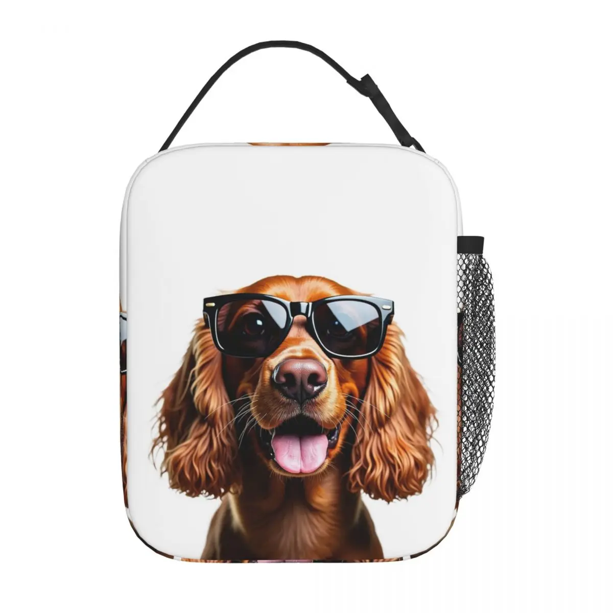 Funny Cool Cocker Spaniel Wearing Sunglasses Insulated Lunch Bag for Women Children Portable Food Boxes Thermal Lunch Box Tote