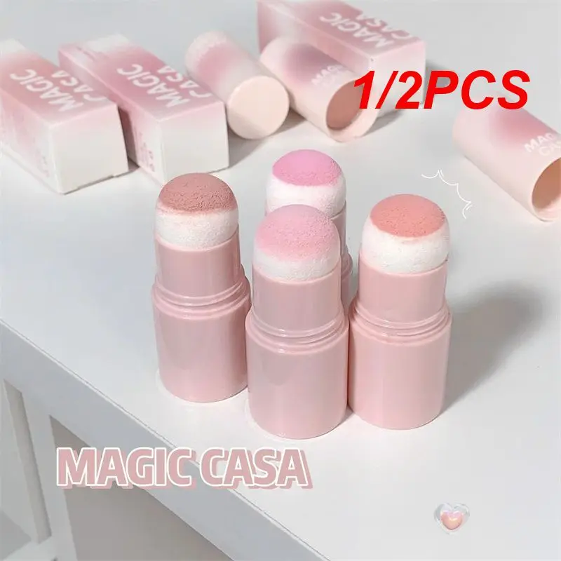 1/2PCS Blush For Fair Skin Not Allergic No Odor Makeup Rouge Multipurpose Whitening Facial Ornaments