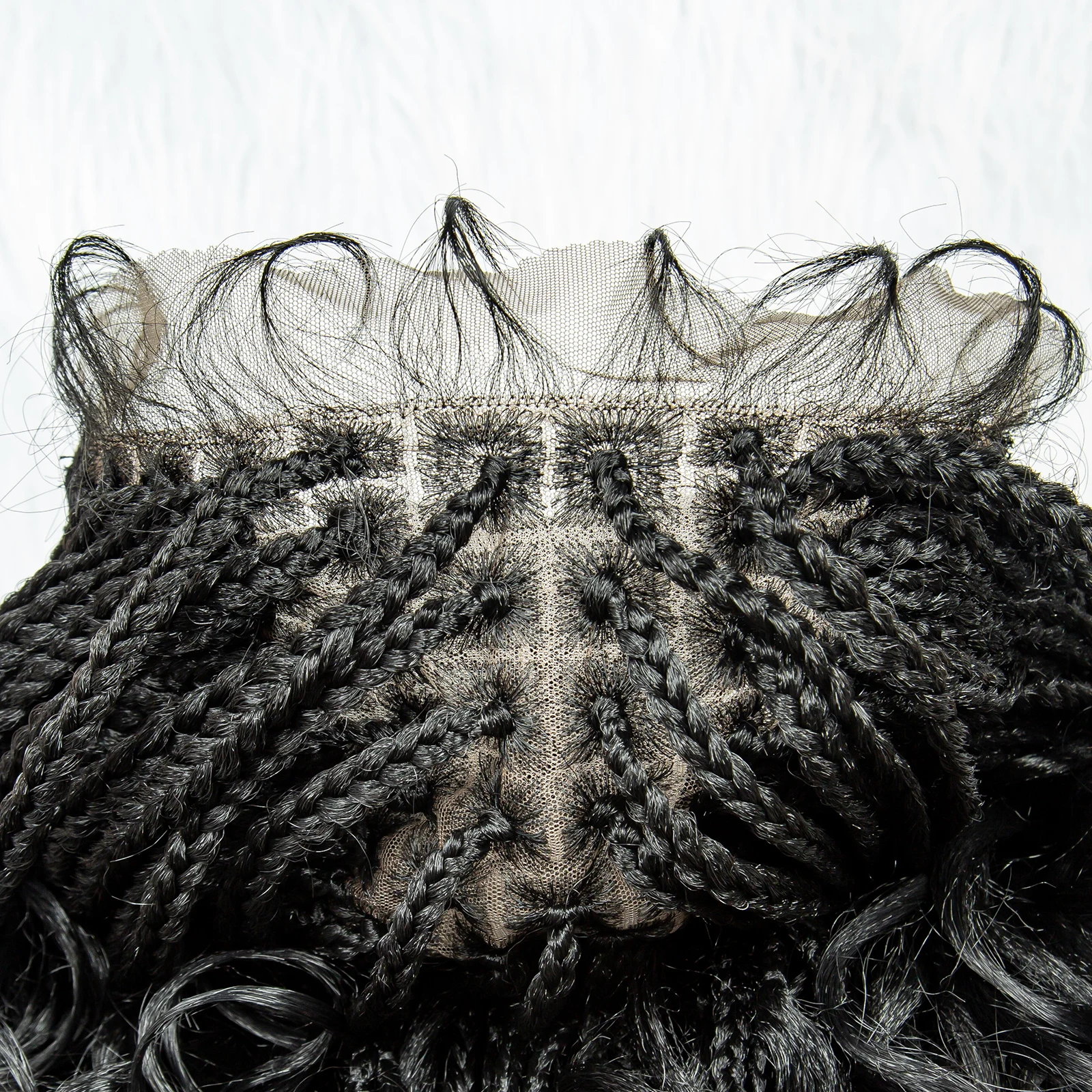 شعر مستعار مضفر الاصطناعية 9x6 الدانتيل الجبهة الباروكات مع شعر الطفل ماكس الدانتيل شعر مستعار مضفر مع بوهو تجديل موجة المياه للنساء السود