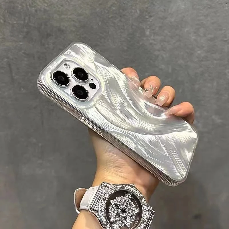 Gradient feather iPhone 15 Pro Max phone case Apple 14 Plus luxury 13/12 full coverage 11/X.