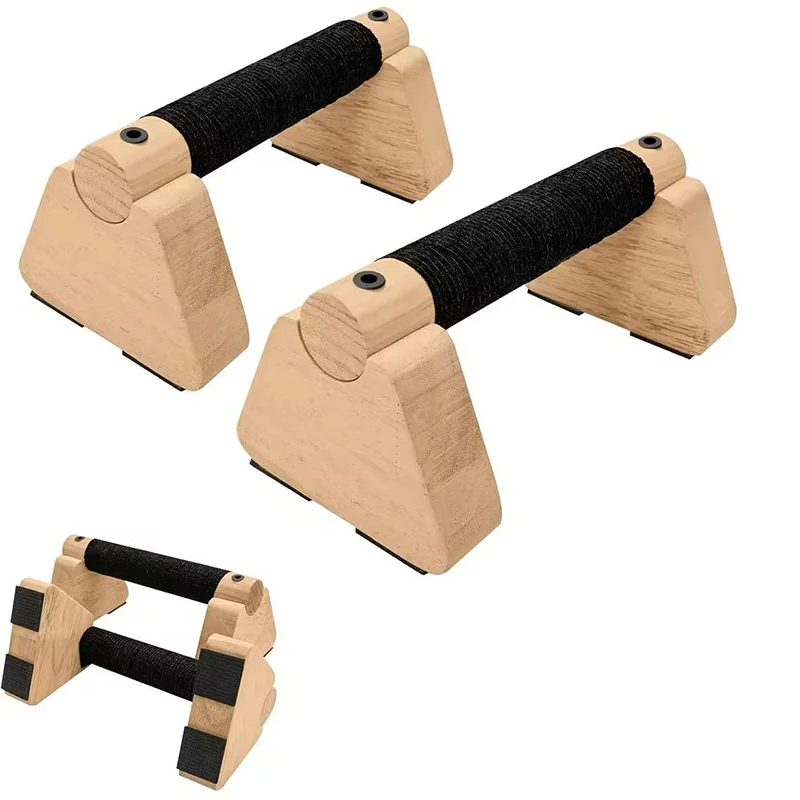 Wooden Push up Stand Russian Push up Bar Dip Bar Inversion Stand Home Fitness Equipment