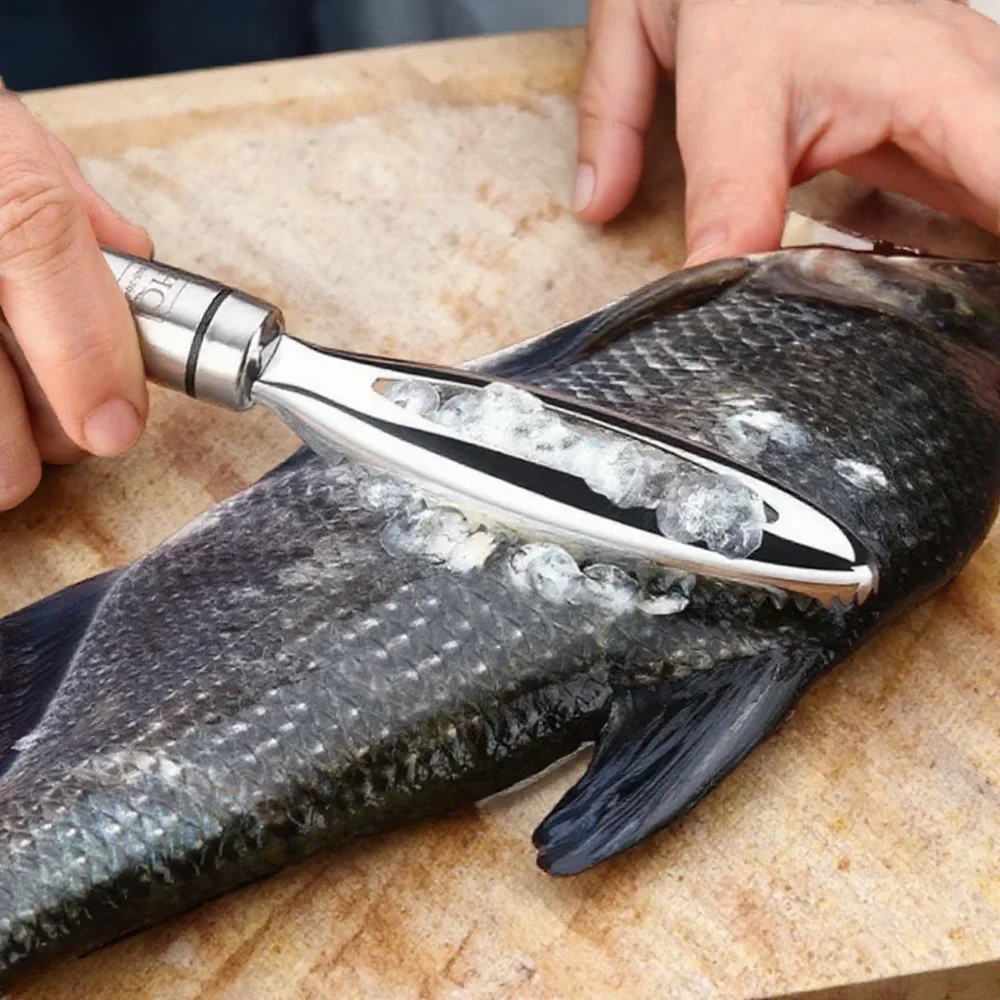 Fish Scale Scraper Peeler Tweezers Kitchen Tool for Quick Fish Cleaning and Bone Removal Seafood Accessories