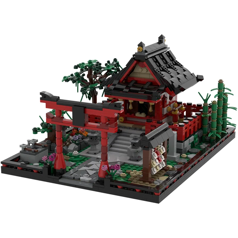 1288pcs Moc Kleine Shinto Heiligdom Modulaire Architectuur Bouwstenen Creativiteit Montage Bricks Speelgoed Kid Kerstcadeau