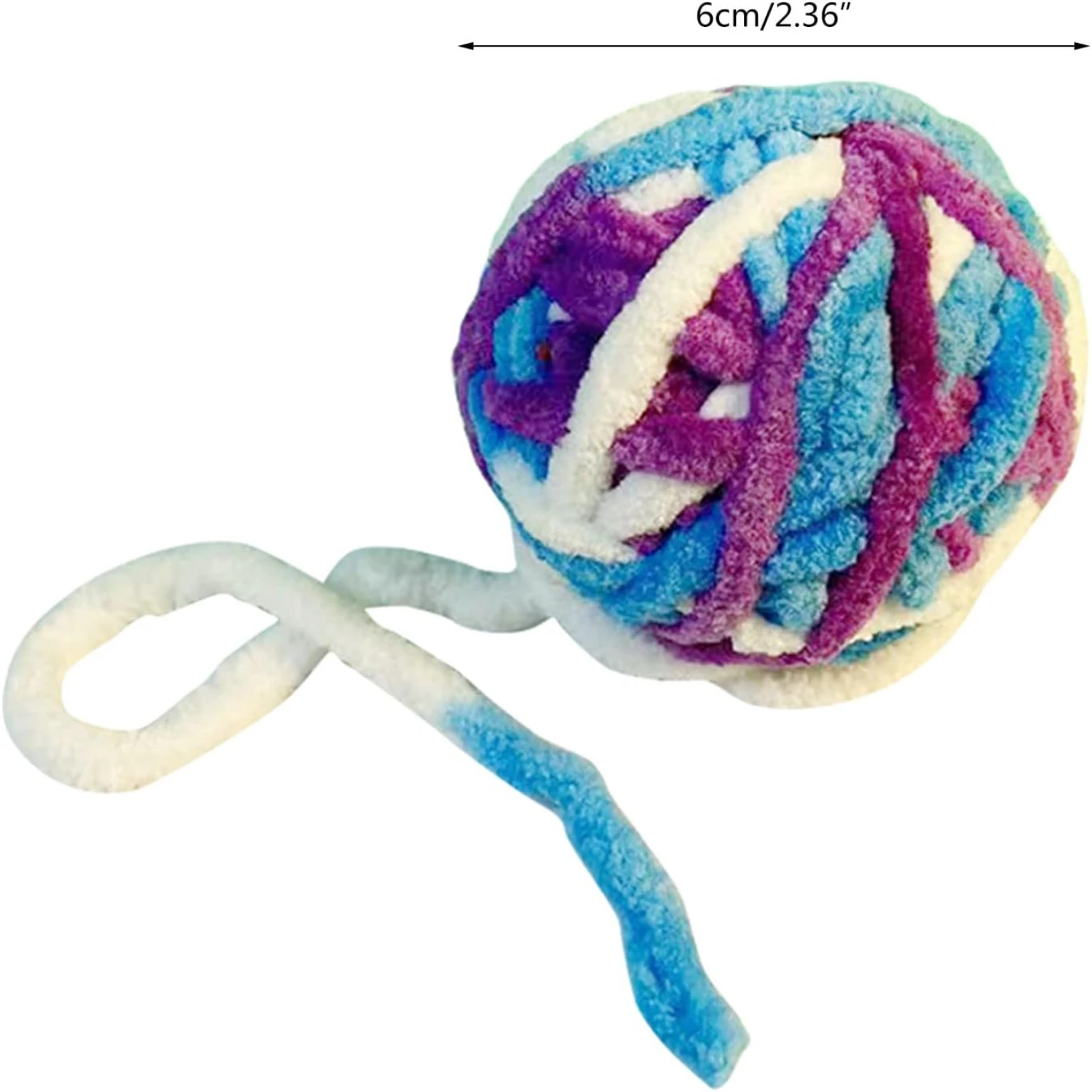 Soft and Colorful 6cm Pom Pompoms Cats Toy - Favorite Chasing Ball Toy to Keep Your Feline Healthy and Happy - Vibrant and Playf