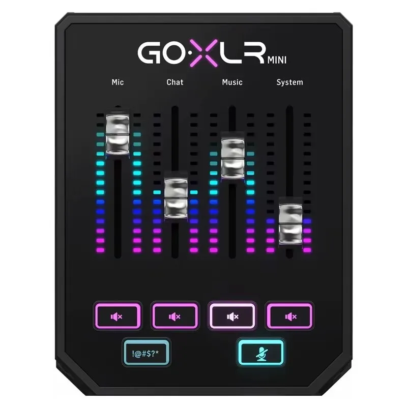 جهاز TC HELICON Go XLR MINI "Go Live" لسطح المكتب خلاط ميكروفون Midas منخفض الضوضاء للغاية للتحكم في البث عبر الإنترنت على الصوت