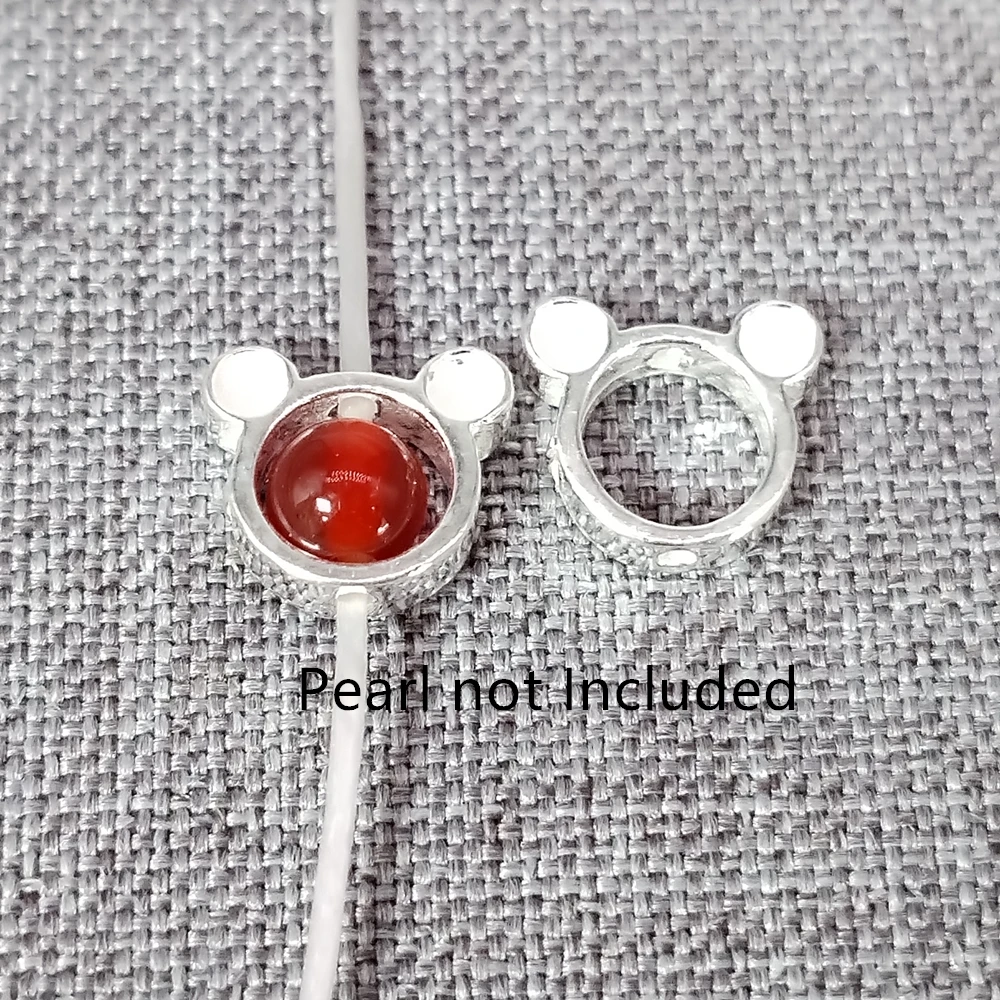 

10 шт. оправы из стерлингового серебра 925 пробы для ювелирных изделий с жемчугом диаметром 4 мм