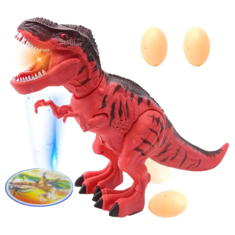 Electric Spray Dinosaur Toy Interactive Walking Simulation Roaring Sound Light Egg Laying Dinosaur Toys Kids Birthday Gifts