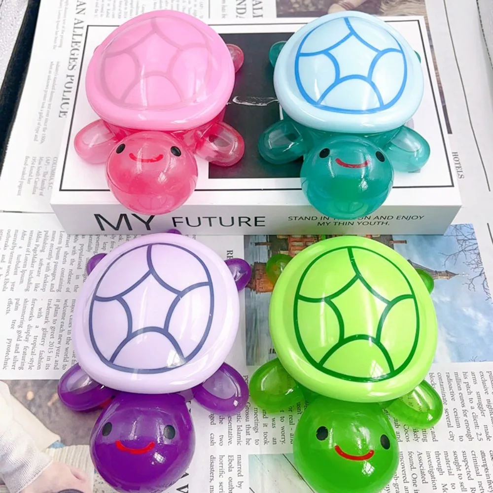 Storage Box Candy Color Turtle Dolls Big Kawaii Cartoon Acrylic Turtle Toy Creative Desktop Decor Turtle Small Ornament