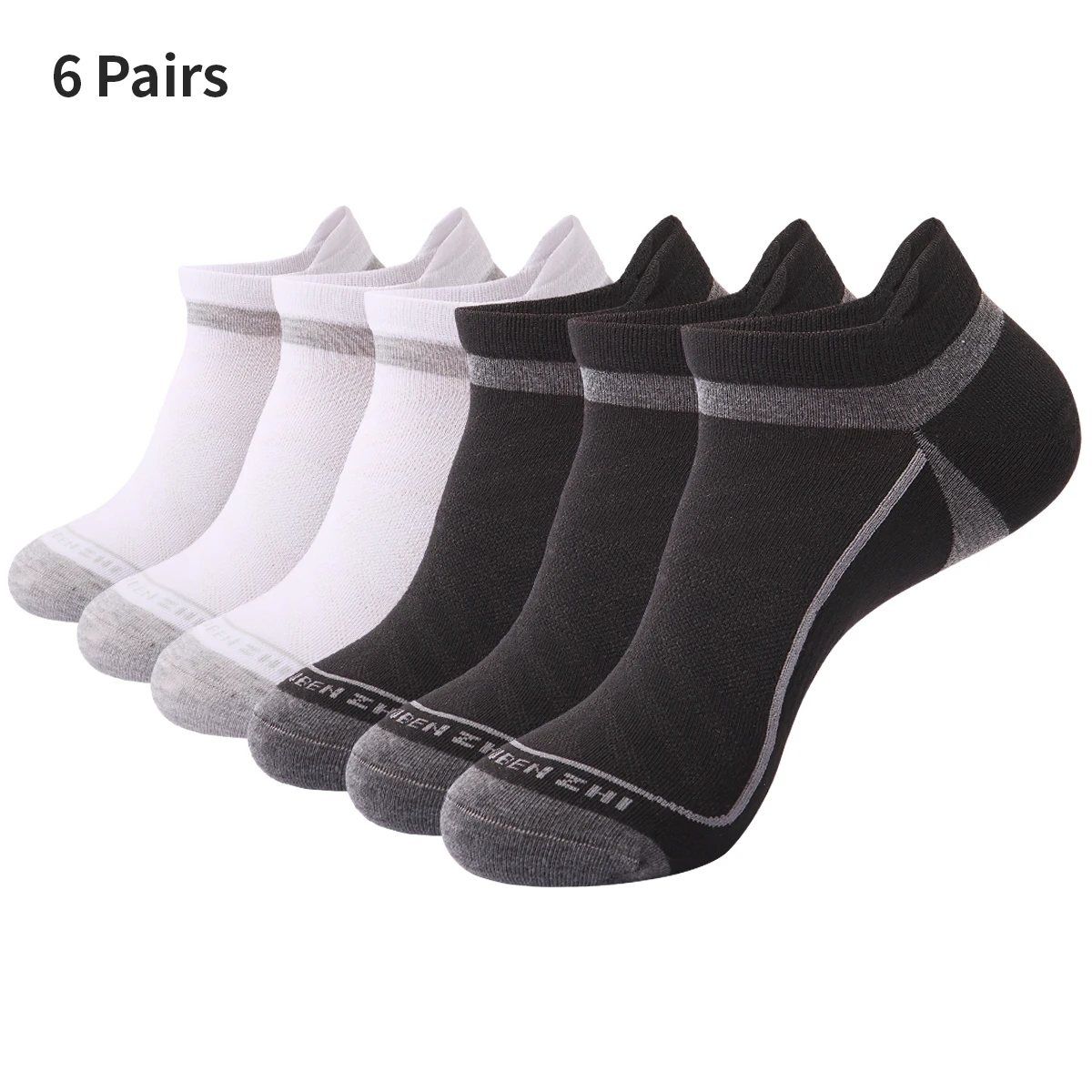 

6 Pairs of Men's & Women's Casual Athletic Short Socks Breathable, Quick-Drying Ankle Socks Low-Cut Running Socks