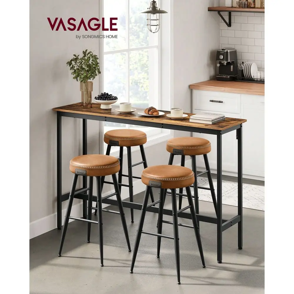 

Bar Table, Narrow Long Kitchen Dining Table, Sturdy Metal Frame, Industrial, 15.7 X 55.1 X 35.4 Inches